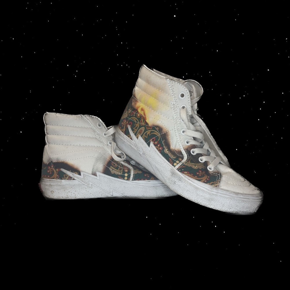 White Paisley Vans- Women’s Size 9